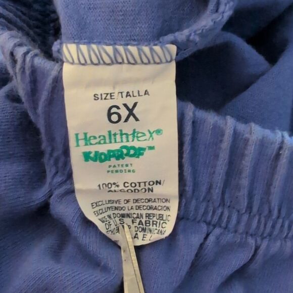 Girls 90s Vintage Purple Floral Embroidered Healthtex Shorts 6X - Picture 2 of 5